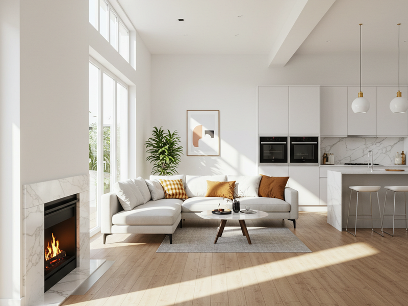 Hardwood Flooring in a Modern Living Room