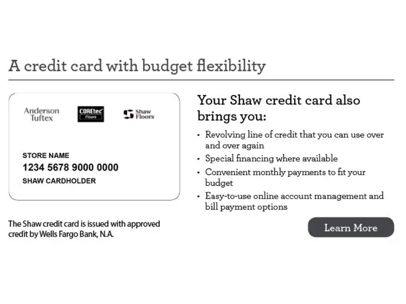Shaw Credit Card Features