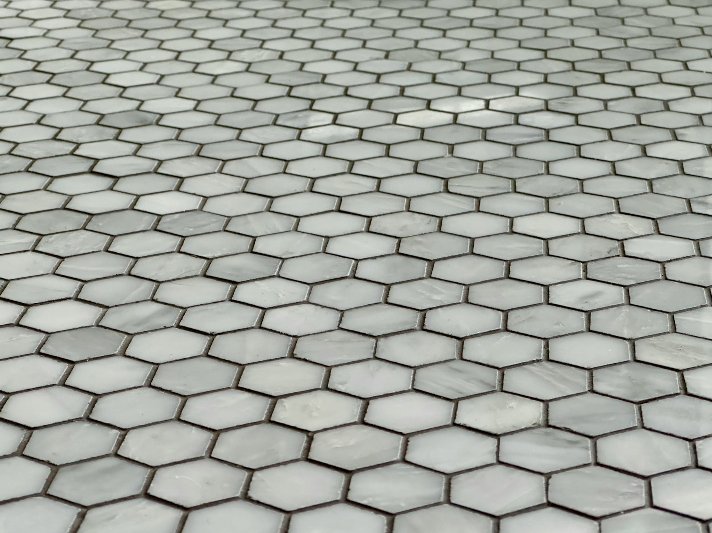 Tile in a honeycomb pattern by Leader Flooring in Malibu, CA