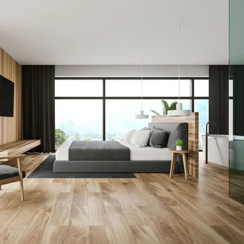 Laminate flooring installed by Leader Flooring in a Westlake Village home